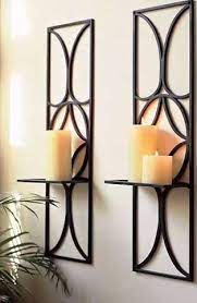 Large pair of brass candle sconces with glass hurricane shade, vintage ornate candle sconce, 80s taper candle holder, hollywood regency coolrelics. Lamps And Lighting Long Wall Candle Holder Accessories Elegant Wall Lighting Decoration For Living Ro Candle Holders Wall Decor Candle Wall Decor Wall Candles