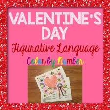Valentine S Day Figurative Language Color By Number Figurative Language Language Arts Lessons Personification Activities