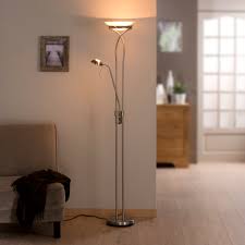 En parfait état de fonctionnement. Lampadaire Avec Liseuse Eole Inspire 180 Cm Blanc 230 W Leroy Merlin