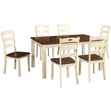Signature design by ashley centiar dining room table, gray/black. Must Have Ashley Furniture Woodanville Cream 7 Piece Dining Set From Ashley Furniture Accuweather Shop