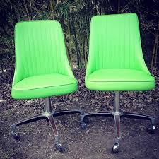 Vintage Mid Century Modern Chromcraft Swivel Chair Retro Lime Green Vinyl Mcm Retro Chair Chair Vinyl Chairs