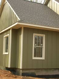 Vertical Wood Siding Painted Green Board And Batten Exterior House Siding House Exterior