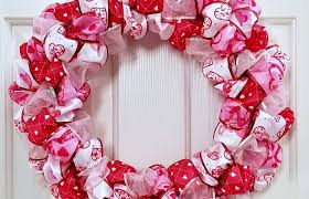 You can use almost anything to make. Valentine S Day Ribbon Loop Wreath Simple Diy Wreath Craft