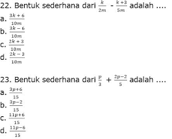Untuk mendapatkan soal lebih lengkap, silahkan cek pada link download. Contoh Soal Aljabar Kelas 7 Smp Plus Jawaban Dan Pembahasan Juragan Les
