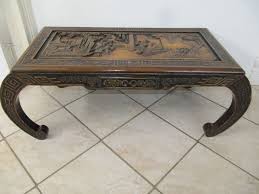 Our chinese coffee tables include solid wood tables based on traditional designs, as well as antique chinese daybeds and low tables. Oriental Coffee Table Top With Carved Decorations China Catawiki