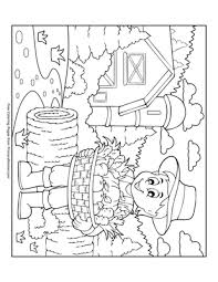 Harvest coloring pages for adults. Farmer And The Fall Harvest Coloring Page Free Printable Pdf From Primarygames