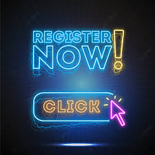 Register Now Neon Sign Advertisement With Click Button, Register, Sign Up,  Neon PNG and Vector with Transparent Background for Free Download
