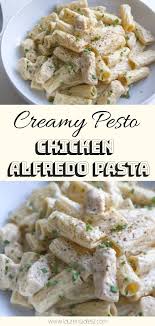 Creamy Pesto Alfredo Chicken Pasta Lauren S Latest In 2020 Easy Pasta Recipes Creamy Pesto Chicken Alfredo Pasta