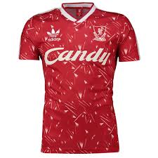 Fritz szepan schalke 04 official merchandising Retro Liverpool Candy Home Football Shirt 89 91 Soccerlord