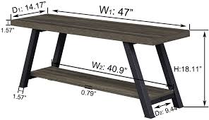 Our storage benches are also perfect for the living room. Buy Lvb Rustic Entryway Bench Industrial Wood And Metal Storage Bench For Indoor Living Dining Room Entry Way Shoe Benches Seat Grey Oak 47 Inch Long Online In Turkey B08slm7md9