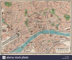 Die karte des deutschen reiches, im maßstab 1:100.000, ist die zweite gesamtdeutsche landkarte, die jemals erschien. Frankfurt Karte Stadtplan Vintage Stadt Deutschland 1933 Stockfotografie Alamy