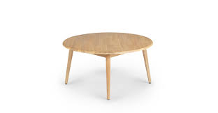 Each leg is adjustable for uneven floors. Round Wood Coffee Tables