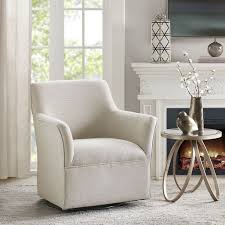 Relax In Simple Comfort With The Madison Park Augustine Swivel Glider Chair Featuring A Tight Back And Seat Wit Swivel Glider Chair Glider Chair Swivel Glider
