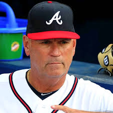 Braves chariman Terry McGuirk lets Brian Snitker know he's headed to the  Braves Hall of Fame and then gives him the keys to a new Ford truck and an  all-expense paid trip