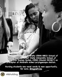 A crna•ish tribute to Diversity CRNA founder by Kim Townes Soden, CRNA, MSN  (Co-Chair, Diversity CRNA HBCU Tour) Flashback Friday with a picture of me  volunteering at my Alma Mater NCA&TSU💛💙! Sharing