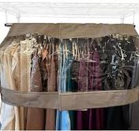 Garment Cover for Closet Rod and Portable Clothing Rack Shoulder Dust Cover  - Protect Your Wardrobe in Style - Adjustable to fit 20" to 36" long - 6 ...