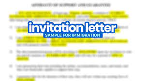 Applicant is required to be present when applying for invitation letter: Sample Invitation Letter For Immigration Affidavit Of Support With Undertaking The Poor Traveler Itinerary Blog