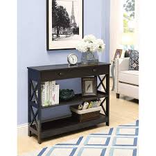 Convenience Concepts Oxford 1 Drawer Console Table Espresso Walmart Com Console Table Wood Console Table Johar Furniture