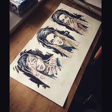 Hear see speak no evil drawings. Andy Biersack See No Evil Hear No Evil Speak No Evil Artwork By Mary Vilboa Badass Drawings Crown Illustration Evil