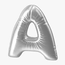 Foil Balloon Letters Silver 3d Model Ad Balloon Foil Letters Model Letter Balloons Word Art Design Letter Model