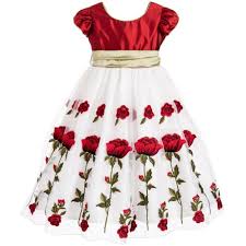 Girls Dresses Rose Print Kids Clothes Princess Dress Item Type Children Clothes Princ Girls Winter Dresses Girls Special Occasion Dresses Cute Girl Dresses
