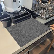 Amazon.de: Natudeco Kaffee matte dick langlebig und stilvoll Bar Matte  Kaffeebohne Design Desktop-Theke PVC-Pad Wasser abfluss pad Silikon matten  für Küchen theke(Grau)