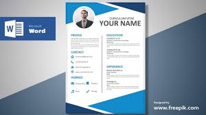 awesome blue resume design tutorial in