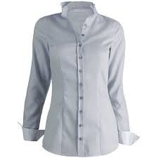 Grey Ladies Shirt Womens Shirts For Work At Pinstripe Pearls Grey Shirts Women Womens Shirts Clothes Design