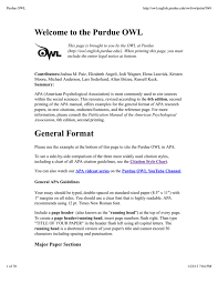 This page is brought to you by the owl at purdue university. Purdue Owl Apa Manualzz