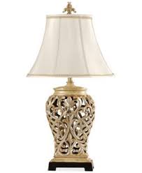 Stylecraft Open Lace Scroll Table Lamp Created For Macy S Reviews All Lighting Home Decor Macy S Traditional Table Lamps Silver Table Lamps Table Lamp
