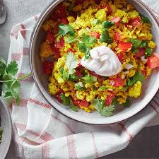 Tofu Brouille A La Mexicaine Recette Menu Vegetarien Repas Vegetarien Plat Legume