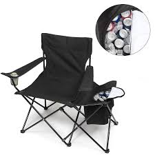 Tailgating Chair W Insulated Cooler Xxl Size Collapsible Folding Camping Chair W Cup Holder And Travel B Folding Camping Chairs Tailgate Chairs Camping Chairs