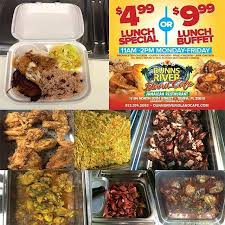 Dunns River Island Cafe On Instagram 9 99 Weekday Lunch Buffet Or 4 99 Lunch Specials Until 2pm Today 813 37 Lunch Specials Lunch Buffet Jamaican Recipes