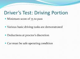 While your instincts might tell you to stop and start during this test, one fluid motion. Informative Powerpoint Ohio License