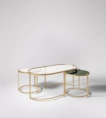 Hot coffee cup of latte art,coffee on wooden table in the morning. Coffee Table Art Deco Style In Brass With Green White Marble Swoon