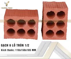 Gạch 6 lỗ tròn 1/2 Viglacera Từ Sơn giá rẻ