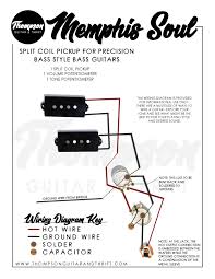 Now here is a wiring method for the precision bass p bass pickup and jazz j bass pickup. Memphis Soul Split Coil Pickup Wiring Diagram Thompson Guitar Thrift
