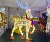 Outdoor Large Christmas Motif Decor Reindeer LED 3D Deer ...