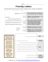 Header first of all, you need to write down your information such as your full name and your address. Writing Friendly Letters Worksheets