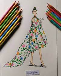See more ideas about floral design drawing, flower drawing, floral design. Inspiration Colorful Floral Print Dress 1958 By Balenciaga This Print Took Quite S Dress Design Sketches Illustration Fashion Design Floral Prints Fashion