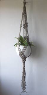twine macrame plant hanger indoor holder hanging planter basket beaded pot freestanding