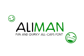Screenshot in chrome(svg icon successfully displayed): Aliman Font By Cititype Creative Fabrica