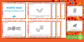 No child's home library is complete without a copy of cat in the hat ! Free Naidoc Week Writing Challenge Cards Teacher Made