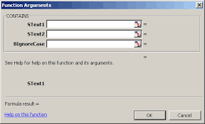 Excel Functions Arguments Descriptions