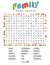 Family Word Search Puzzle For People With Dementia Easy Format American Home Health S Blog
