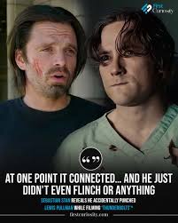 Sebastian Stan says he accidentally punched Lewis Pullman during a scene 👀