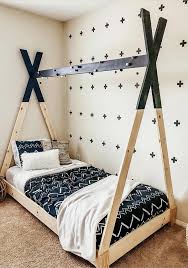 Diy Kids Teepee Bed In 2020 Kids Bed Frames Teepee Bed Teepee Kids