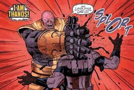 Infinity war' scene with thor and thanos. A Reminder That Thanos Once Clapped Captain America To Death Thanosdidnothingwrong