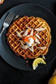 Potato Waffles With Smoked Trout Recipe Recipe Trout Recipes Smoked Trout Recipe Potato Waffles
