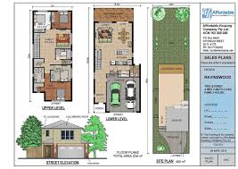 Plan 3d home design 8x6m with 3 bedrooms. Luxury Home Plans For Narrow Lots Excellent 0 Narrow Lot Luxury House Plans Archiehome Narrow House Plans Narrow Lot House Mediterranean House Plans